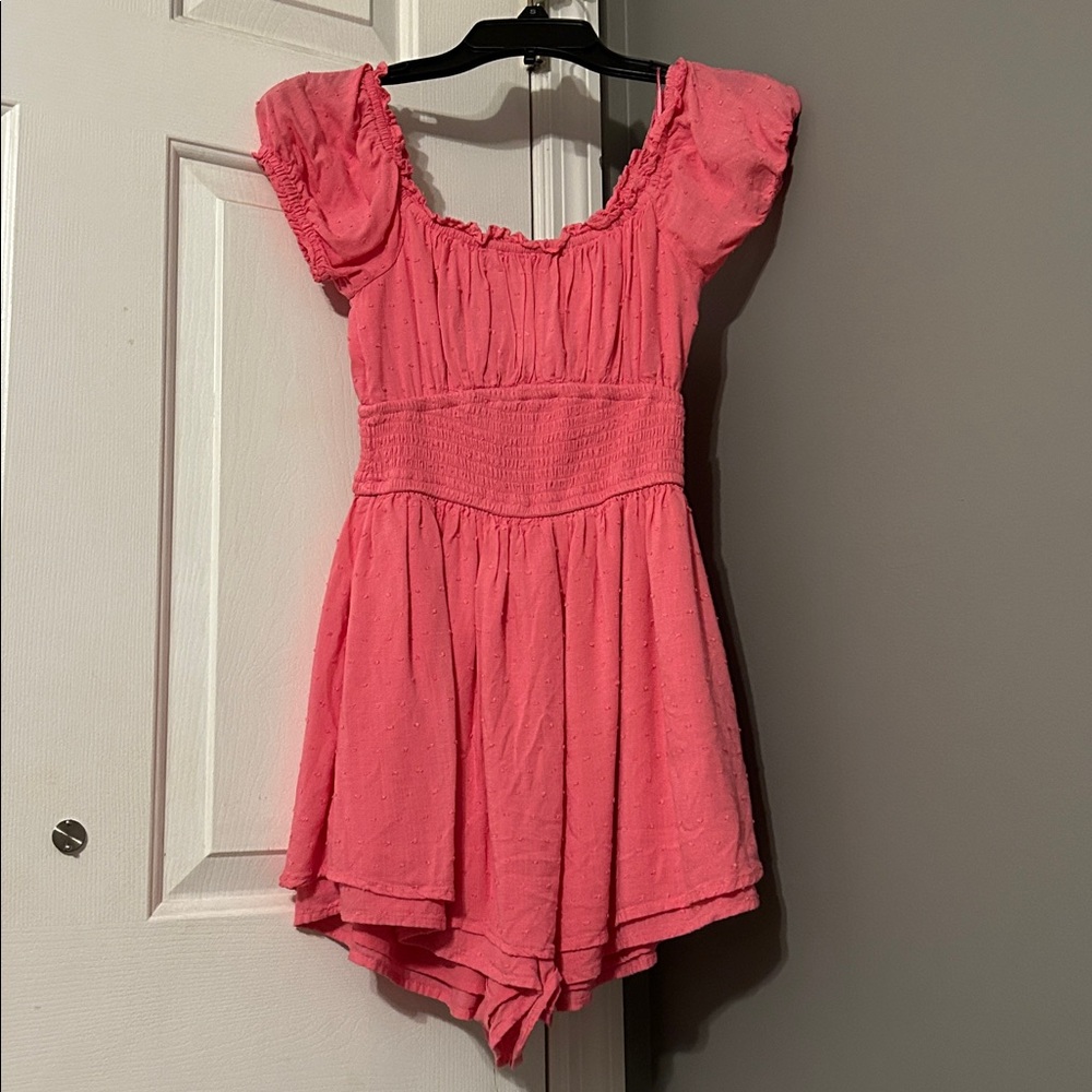 Hollister Romper Dress Pink 
Size: Small